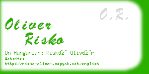 oliver risko business card